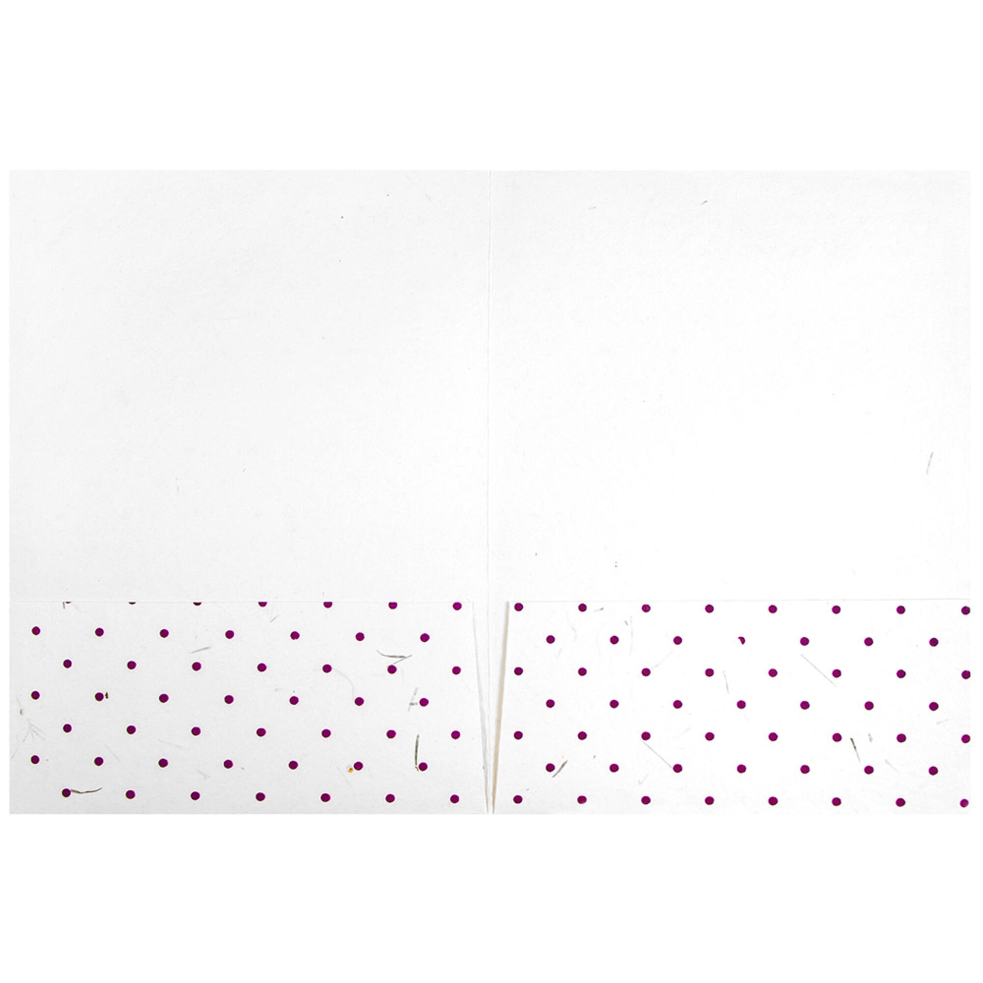 JAM Paper White & Burgundy Dots Handmade Recycled Folders, 6ct.